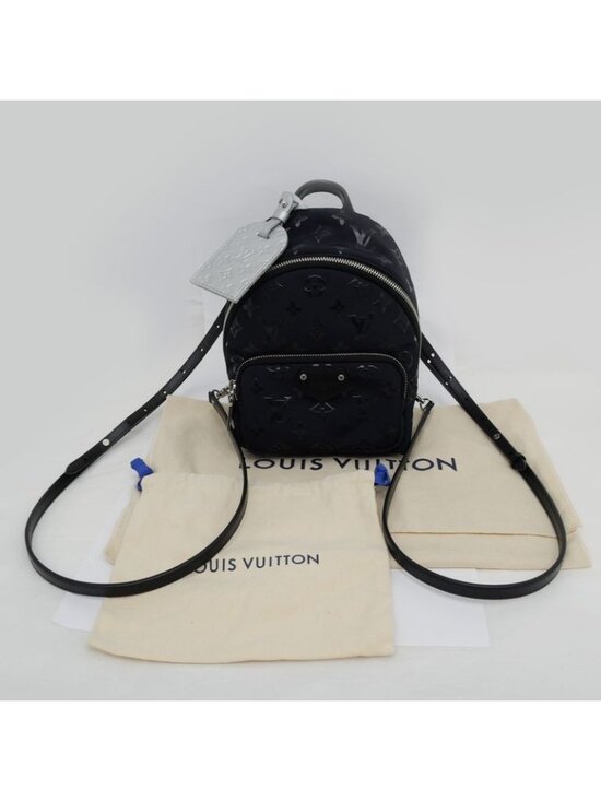 Louis Vuitton Monogram Nylon Palm Spring Mini Backpack Black Bag